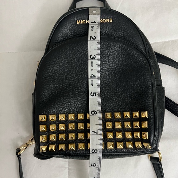 Michael Kors Black and Gold Studded Backpack - Picture 4 of 5
